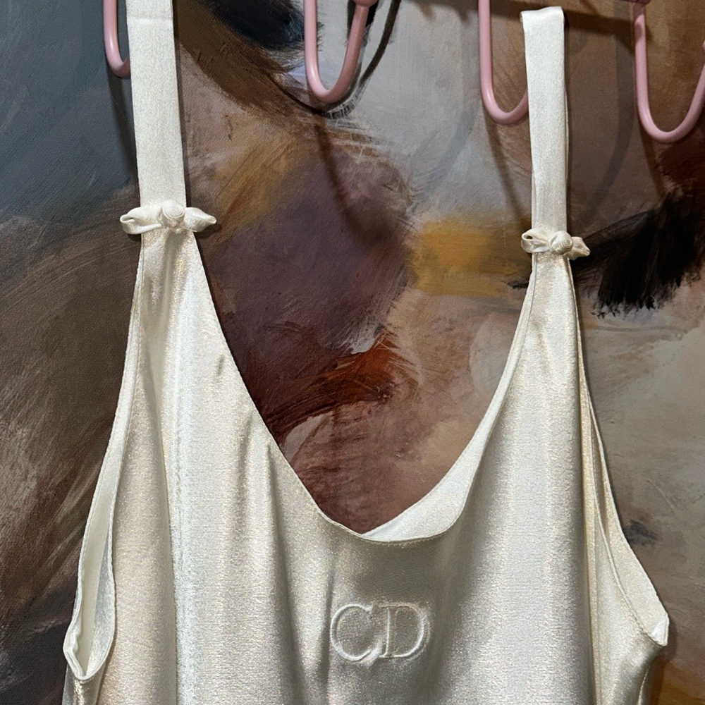Dior Ivory Satin Slip Dress / Chemise